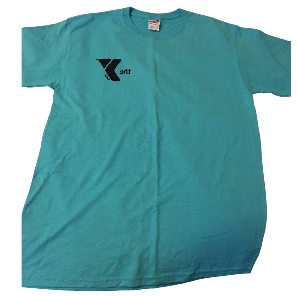NWOT Jerzees YMCA Medium 20000 Rockstar Short Sleeve Teal Green T-Shirt